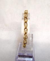 14k Yellow Gold Caged Pearl Bracelet 7.5 inches POM - £395.03 GBP