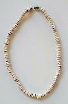 Puka Shell Necklace Lei  Beige 18 in x 1/4 in (About 457 mm x 6.35 mm) - £10.44 GBP