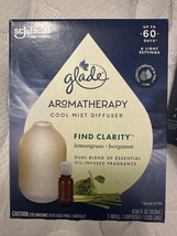 Glade Aromatherapy Cool Mist Essential Oil Diffuser Kit w/Refill FIND CL... - £12.62 GBP