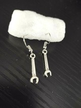 GREASE MONKEY SOCKET WRENCH CHARM DANGLING DROP HOOK WIRE EARRINGS - $6.99 CAD