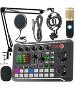Podcast Equipment Bundle, Mic Kit with Live Sound Card, Adjustable Mic - $1,521.08 MXN