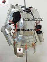 Medieval Epic Gothic Half Suit of Armor Breastplate Back Plate And Arm Guard - £288.59 GBP