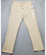 London Fog Supply Pants Mens Medium Tan Stretch Performance Straight Dra... - $29.41