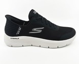 Skechers Go Walk Flex Grand Entry Black White Womens Narrow Slip On Snea... - $67.95