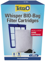 Tetra Whisper Bio-Bag Disposable Filter Cartridges Large 8 count Tetra Whisper B - £20.26 GBP