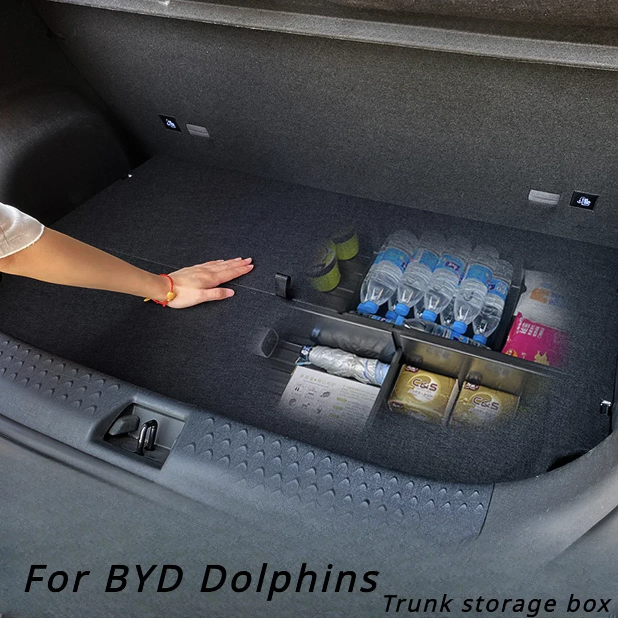 For BYD Dolphin 2022 2023 2024 Stowing Tidying Trunk Folding Storage Box - £240.12 GBP+