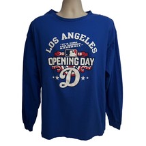 Los Angeles LA Dodgers Baseball Mens Opening Day Blue Double Graphic T-S... - £19.46 GBP