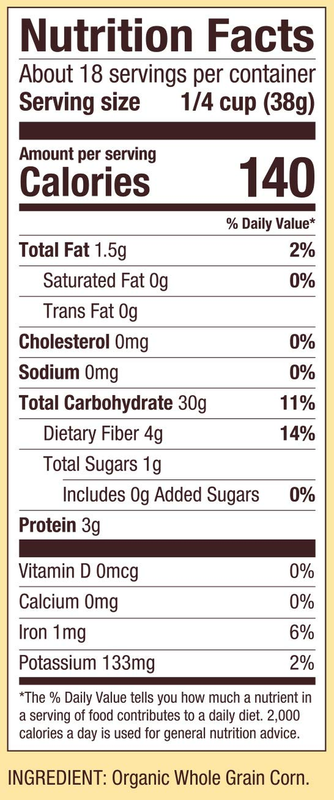 Organic Medium Grind Cornmeal, 24Oz (Pack of 4) - Non GMO, Whole Grain, Vegan, K Item image 5