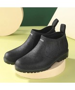 New Men Rain Boots Waterproof Rubber Rain Shoes Fashion Ankle Garden Gal... - £35.78 GBP
