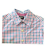 OshKosh B&#39;Gosh Boy&#39; Dress Shirt Size 4 5 Blue and Pink Plaid Button Down... - £7.57 GBP