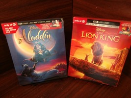 Aladdin 2019 + Lion King 2019 Digibooks(4K+Blu-ray-No Digital)Free Box Shipping! - £26.91 GBP