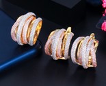Ry 3 tone gold color african cz multiple circles cross hoop earrings and ring sets thumb155 crop