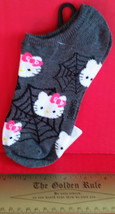 Hello Kitty Girl Clothes 4-10 No Show Shorty Sock Pair Gray Spider Web Accessory - £1.50 GBP
