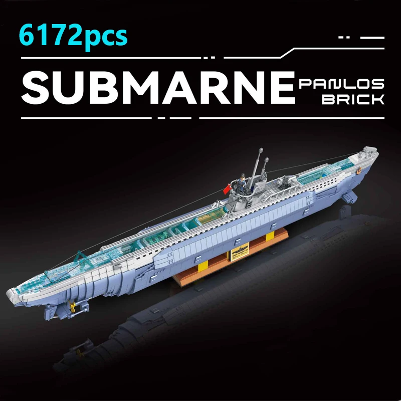 2023 New Ww2 German U-boat Building Blocks Model MOC Military Submarine Weapon - £268.40 GBP