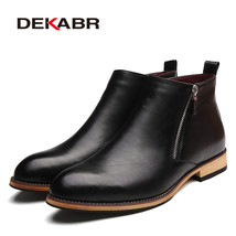 Men Boots Comfortable Black Winter Warm Waterproof Fashion Ankle Boots Casual Me - £59.27 GBP
