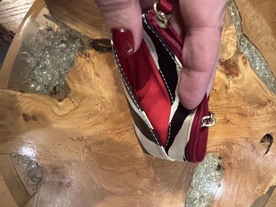 Dooney & Bourke Zebra Print Coin Purse with Keychain Item image 5