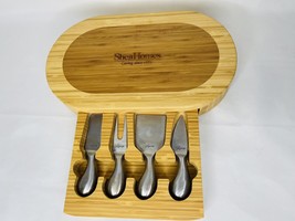Cheese Knives &amp; Cutting Board Serving 5 Pc Time Legacy Sent By Picnic - £9.61 GBP