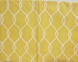 Peva Vinyl Tablecloth, 52&quot; x 90&quot; Oblong (6-8 people) YELLOW &amp; WHITE DESI... - £10.94 GBP