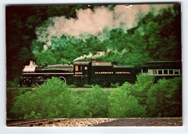 Railroad Postcard Locomotive Steam Train 1286 Alleghany Central Virginia Railway - £6.11 GBP