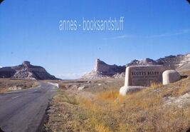 35 mm color slide * KODAK red BORDER sign at SCOTTS BLUFF National Monum... - $5.45