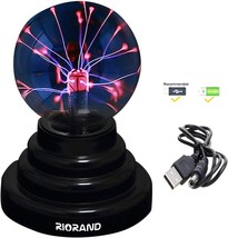 Plug and Play Plasma Ball USB Lamp Light Or Battery Powered, 4&#39;&#39;X4&#39;&#39;X6&#39;&#39; - £14.30 GBP