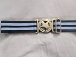 Vintage Elasticated Expandable Belt With Star Buckle L- 32in  W-2inch - £2.49 GBP