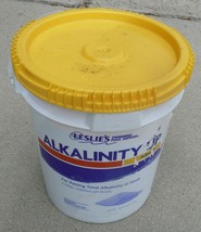 Leslie&#39;s Alkalinity Up Adjuster 50 lbs bucket, UPC 803354140695 (bruised bucket) - £43.79 GBP