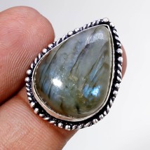 Blue Fire Labradorite Gemstone Handmade Fashion Ring Jewelry 7&quot; SA 6848 - £4.10 GBP