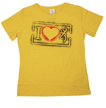 Womens NWT I Heart Browning Buckmark Love Classic Fit T-Shirt  Yellow S ... - £8.70 GBP