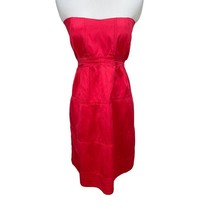 Vintage Calypso St. Barth Silk Red Sleeveless Strapless Dress Size M - 10 - £47.20 GBP