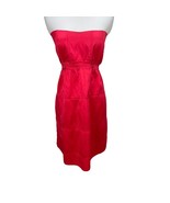 Vintage Calypso St. Barth Silk Red Sleeveless Strapless Dress Size M - 10 - £47.18 GBP