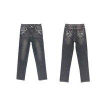  High Waist Ladies Jeans 2021 Fashion Sexy Straight Pants Large Size Com... - £29.31 GBP