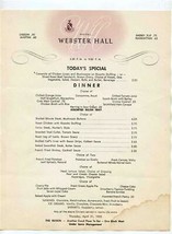 Hotel Webster Hall Menu Pittsburgh Pennsylvania 1955 - £21.70 GBP
