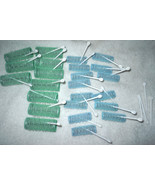 Vintage Blue &amp; Green Spring Mesh Roller Curlers With Pins - $9.58 CAD