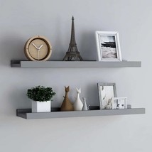  Frame Ledge Shelf Set of 2 Gray Lacquered MDF 31.5 in long - $1,457.10 MXN