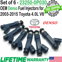 Genuine Denso Set of 6 Fuel Injectors for 2003-2015 Toyota 4.0L V6 #23250-0P030 - £111.01 GBP