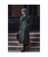 Classic retro Trench coat extra long winter thickened woolen coat for mem - $280.00