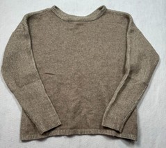 Barrow &amp; Grove 100% Cashmere Sweater Taupe Light Brown Long Sleeve Women... - $457.54 MXN
