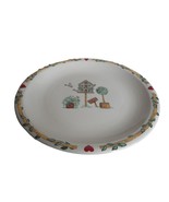 Vintage Thomson Pottery Birdhouse Topiary 12&quot; Chop Plate Dish Platter #1 - $10.00