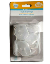 Outlet Plugs Covers Open Oulets Clear 12 Pieces Angel of Mine Child Proof Safety - £2.35 GBP