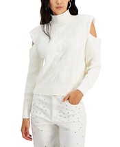 $80 Inc Cable-Knit Cold Shoulder Pullover White Size Small (DEFECT) - $17.96