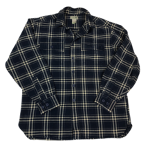 LL Bean Mens Plaid Heavy Cotton Flannel Long Sleeve Shirt Size Medium MTO6 - €21,08 EUR