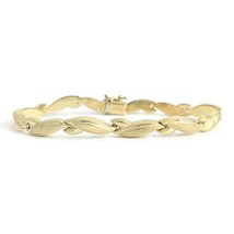 Authenticity Guarantee 
Wave Link Chain Bracelet 14K Yellow Gold, 7.25 I... - £702.18 GBP