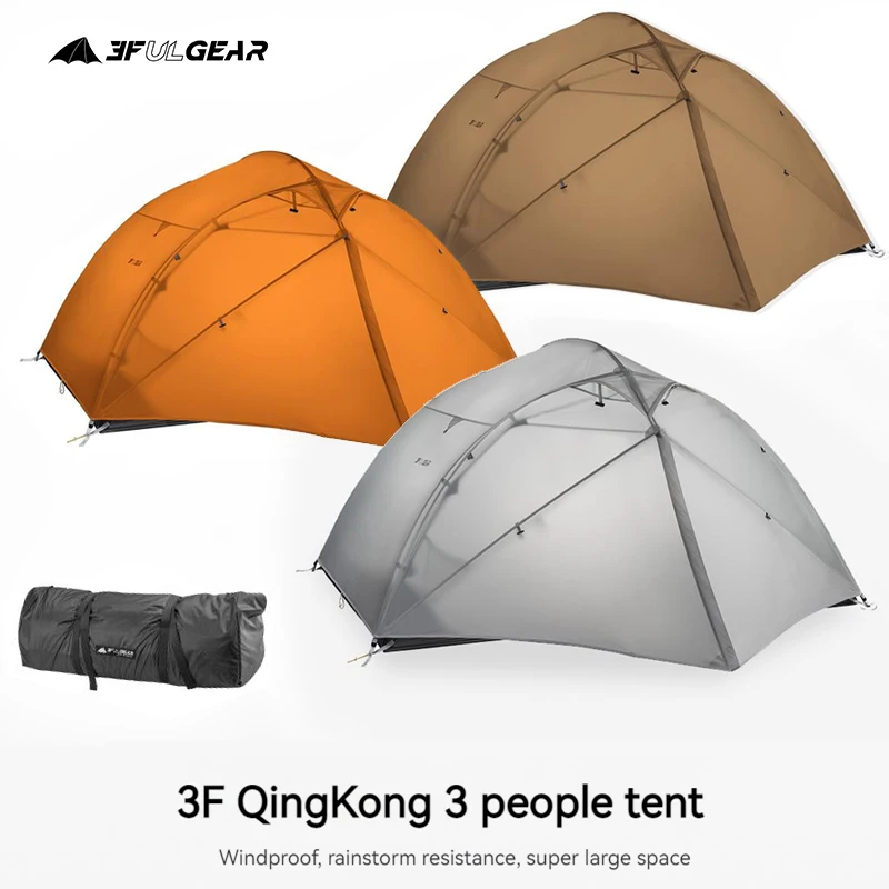 3F UL GEAR Clear Sky 3 Ultralight Camping Tent Double Layer Dome Tent for 3 - £255.29 GBP+