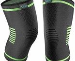 Knee Brace Support Compression Sleeves 1 Pair Wraps Pads - Unisex - Blac... - $15.83