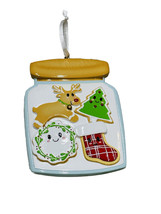 Christmas Ornament - Ceramic Sweet Cookie Jar- Seasonal/Winter - £27.37 GBP