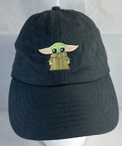 Star Wars Hat Cap Strap Back Adjustable Black Baby Yoda Mandalorian Mens... - $8.49