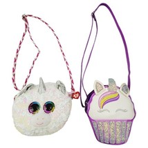Girl Kids Purse Set TY Diamond Unicorn &amp; Cat &amp; Jack Unicorn Cupcake - $177.07 MXN