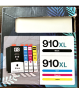 910XL Ink Cartridges 4-Pack, Office Pro 8020 Replacement (1BK/1C/1M/1Y) - $32.11
