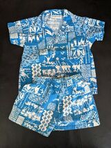 Liberty House of Hawaii Aufdruck Hemd Kurz Top Set Blau Weiß Kinder 4T - $964.45 MXN
